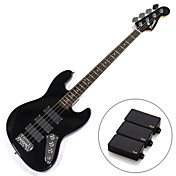 Derulo - (Powerbass) Erle E-Bass mit Gig Bag / Gurt / Picks / Kabel