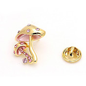 Gorgeous Alloy With Rhinestones Mushroom Brooch