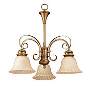 Antique 3 - Lustres de vidro leves com suporte de metal