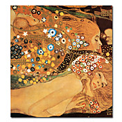 dipinto a mano olio su tela le persone con telaio allungato 24 "x 24" di Gustav Klimt