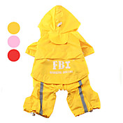 FBI regnfrakk med lue rand for hunder (xs-xl, diverse farger)