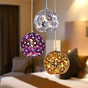 Comtemporary Metall Pendelleuchten mit 3 Lights in Floral Shades