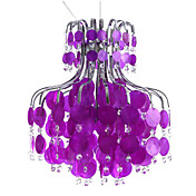 Comtemporary Shell Chandeliers with 3 Lights Purple