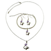 Alloy With Crystal Dolphin Story Women's Jewelery Set Including Necklace,Bracelet And Earrings (More Colors)