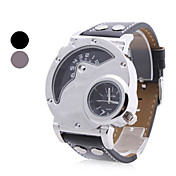 Relógio QUARTZ Analógico para Homem(duas timezones,cores sortidas)