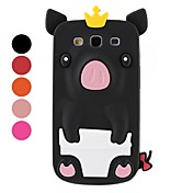 Cute Pig Silicone Back Case for Samsung Galaxy S3 I9300 (Assorted Colors)