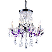 Candle Udvalgte 8 - Light Lysekroner med Crystal Drops Purple