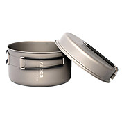 2PCS Titanium kookset (1.3L Pot, 6In Pan)