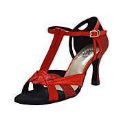 satinato t-strap latin / sala da ballo scarpe da ballo di performance con fibbia (più colori)