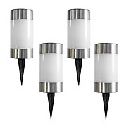 Set of 4 Solar LED Light Garden Path Marker Mini Bollard Patio Lamp