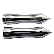 1" Handlebar Hand Grips for Harley Honda Suzuki Shadow Motorcycle (Silver)