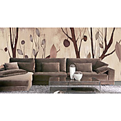 Brown Trees Zeitgenössische Graphics Natur Mural