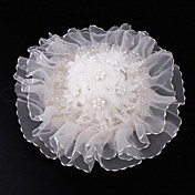Tulle With Imitation Pearl Women's Hats