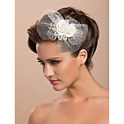 mariée en tulle de mariée deux fleurs / bouquet de corsage / casque