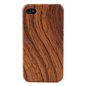 legno design del case di grano duro per iPhone 4 e 4s (marrone)