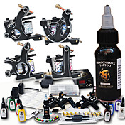 4 Støbejern Tattoo Gun Kit for Foring og Skygge
