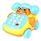 pedagogisk leketøy telefon med hjul leker for barn (rød)