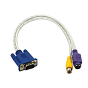 vga male naar 2female s-video teminal & AV-kabel