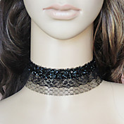 Handmade Black Lace Simple Design Classic Lolita Necklace