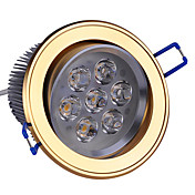 7W LED Ceiling Light with 7 LEDs with Driver in Golden and Silver (Swivel 0-60° , Cutting Dia 93mm)