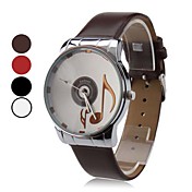 Women's Music Style PU Analog Quartz Wrist Watch (Assorted Colors)