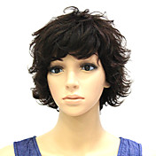 Capless 100% Human Hair kort Wavy Fashion parykker