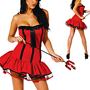 Sexy Dame Hot Red Devil Halloween kostume (3 stk)