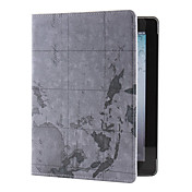 Map Pattern PU Leather Case with Stand for the New iPad and iPad 2