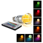 E27 3W RGB Light Mushroom Shaped LED Crystal Ball Bulb (85-265V)