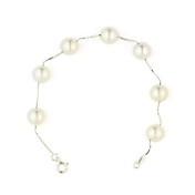 Gorgeous Pearl With Silver Chain Women's Bracelet (More Colors)