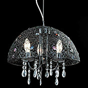 Moderne vedhæng Lights med 3 Lights i Aluminum Wired Shades