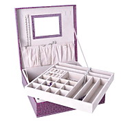 Big Square-shaped Leatherette Women's Jewelry Box(More Colors)