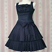 Sleeveless Tea-length Pure Color Sweet Lolita Dress with Bow