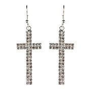 Sacred Cross Rhinestone Fully-Jewelled Earring