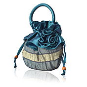 Charming Silk Evening Bag/Top Handle Bag with Flower(More Colors)