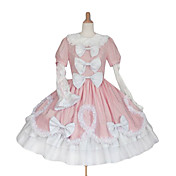 Long Sleeve Knee-length Pink Terylene Sweet Lolita Dress