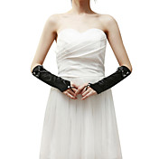 Spandex Fingerless Ladies longueur du coude »Gants avec strass