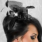 Gorgeous Black Net With Feather Women's Fascinators