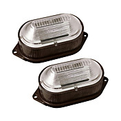 Conjunto de 2 Solar Branco 2 Stairway LEDs Verdes Jardim Luzes da Parede Caminho