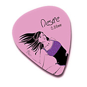 NNPICK - (PGS-4) Compuesto plástico estándar Forma Guitarra / Bajo Picks/6-pack (Modern Girl-Design)