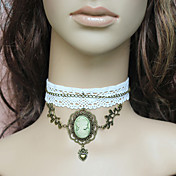 Handmade White Lace Retro Style Aristocrat Lolita Necklace