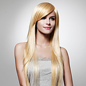 extra larga recta luz peluca rubia (0463-6.10-346)