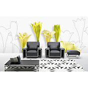 Yellow Floral Natur Mural