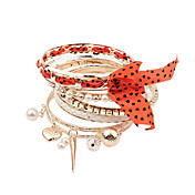 Elegant Multi Circles Alloy With Imitation Pearl Women's Bracelet (More Colors)