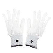 6-Mode Multicolored LED Light Rave Gloves (White, Pair)