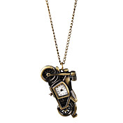 Fashion Alloy Motorcycle Design Necklace Watch