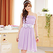 vrouwen riemen vlinderdas chiffon jurk (meer kleuren)