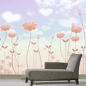 Pink Floral Contemporary Graphics Nature Mural