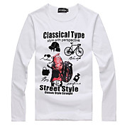 Herren Print Langarm T-Shirt