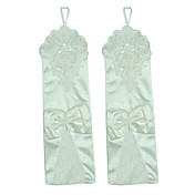 Wonderful Satin With Bow Opera Length Bridal/Party/Evening Gloves